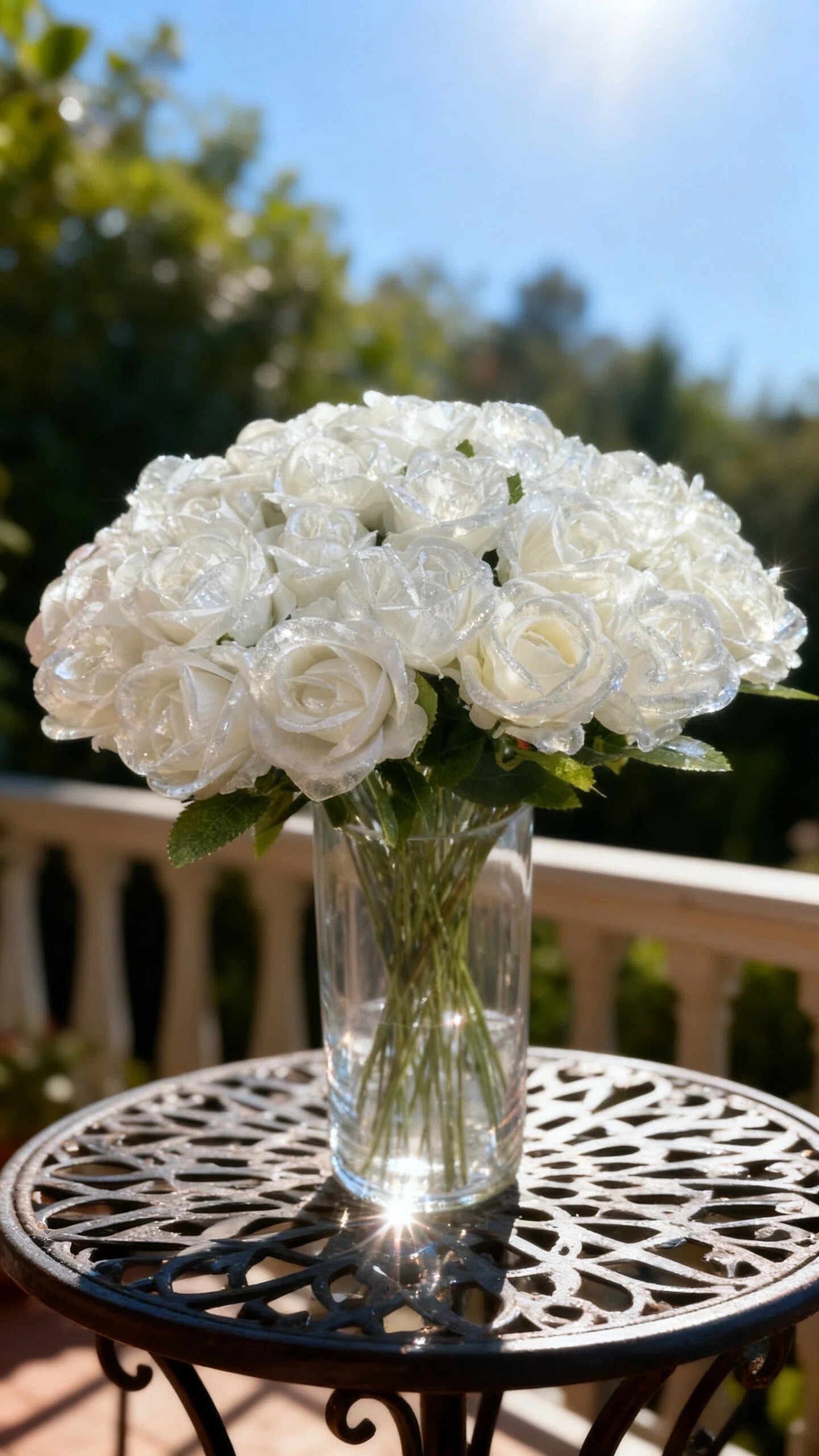 Elowra White Roses Artificial Flowers Indoor
