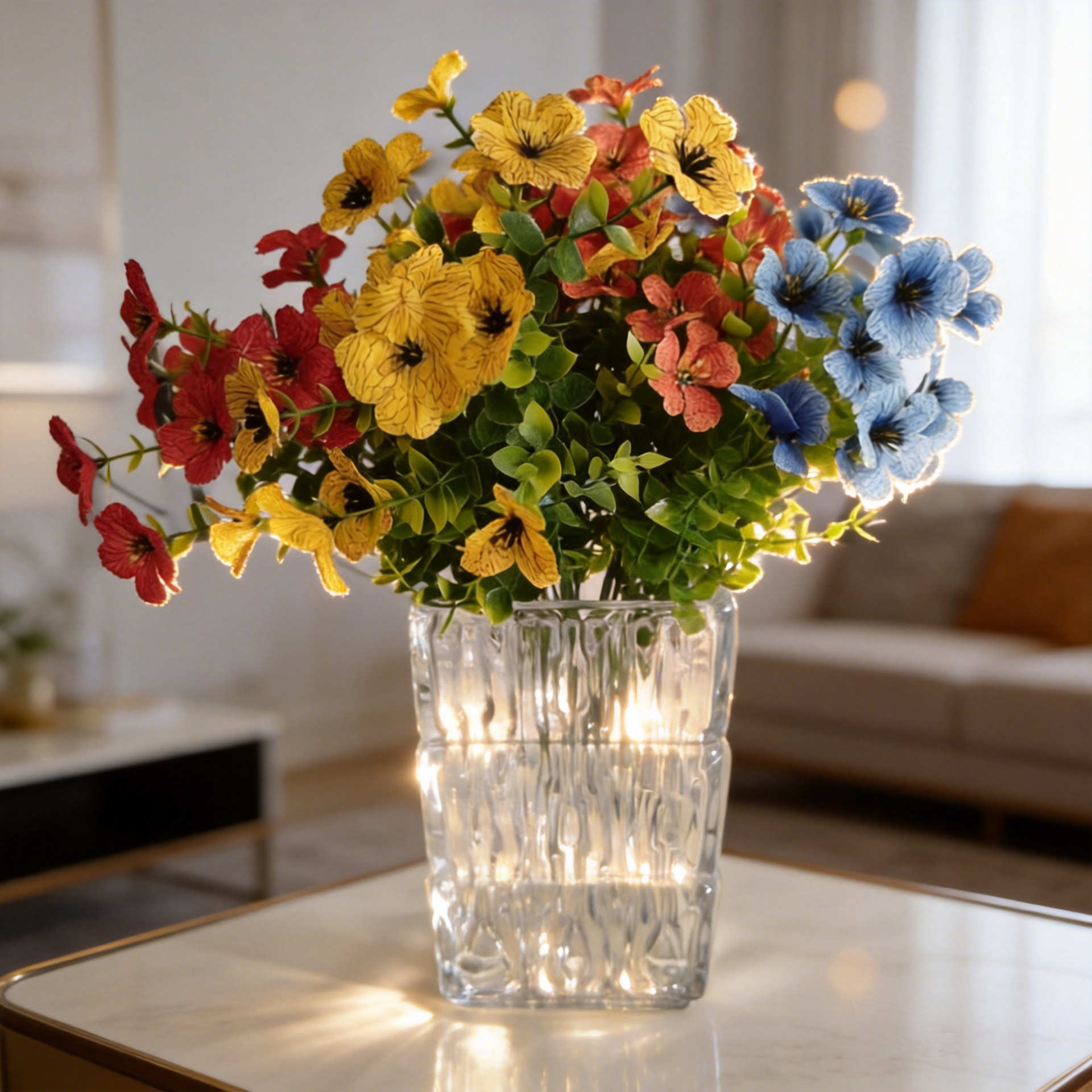 Elowra Multi-Color Outdoor Artificial Flowers